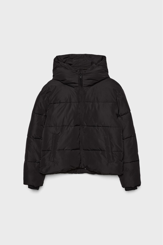 Basic kapüşonlu şişme mont - 7