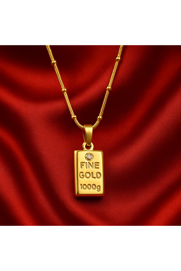 Gold Çelik Kadın Kolye - 2