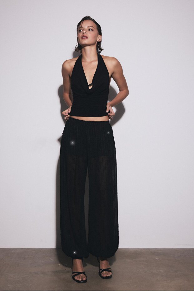 Pullu balon pantolon - 1