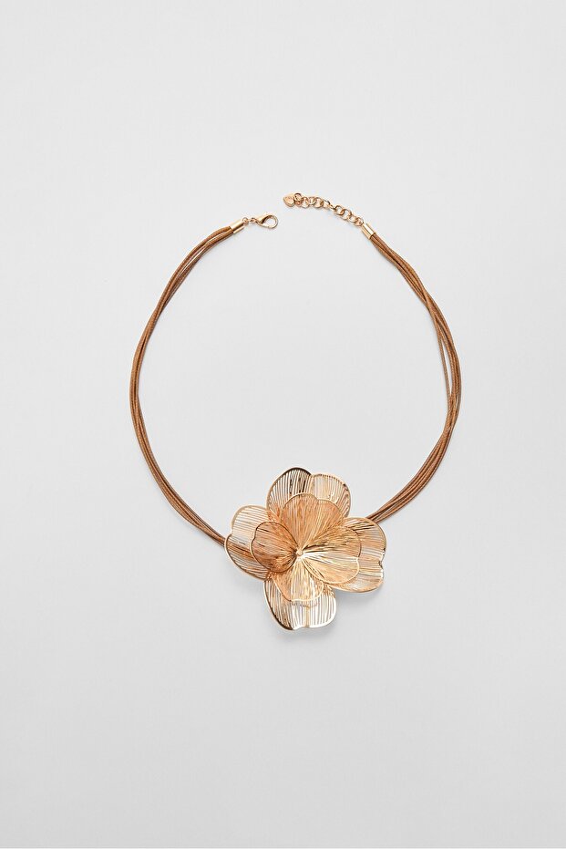 Büyük çiçekli kolye - 3