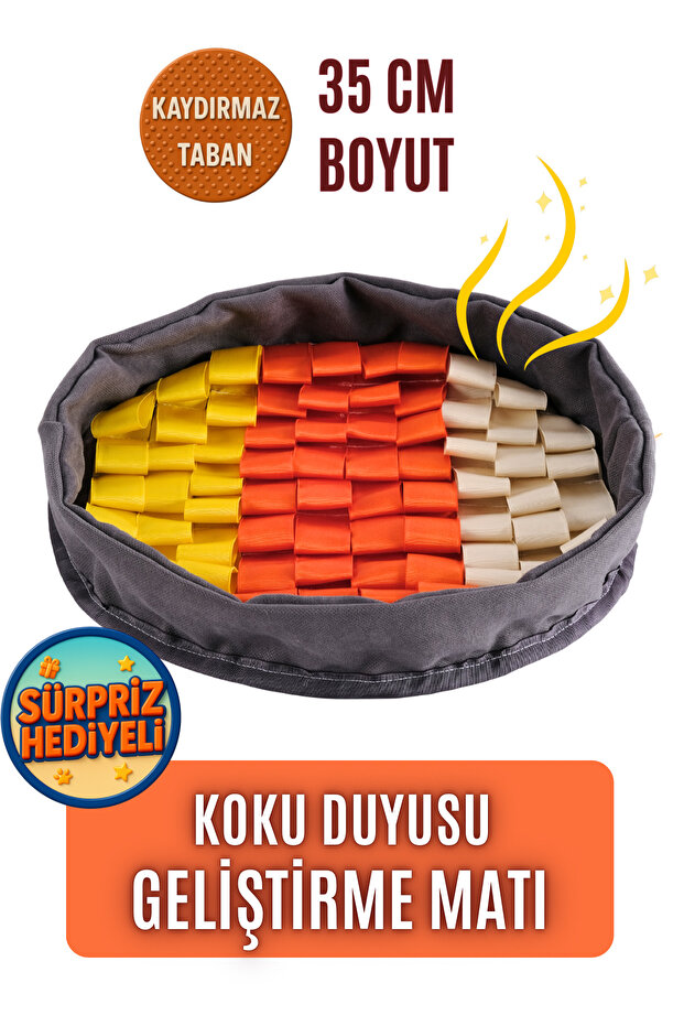Bulyut (35 cm) - Dog Smell Training Mat, Fetch, Sniffing and Slow Eating Toy, Non-Slip Base