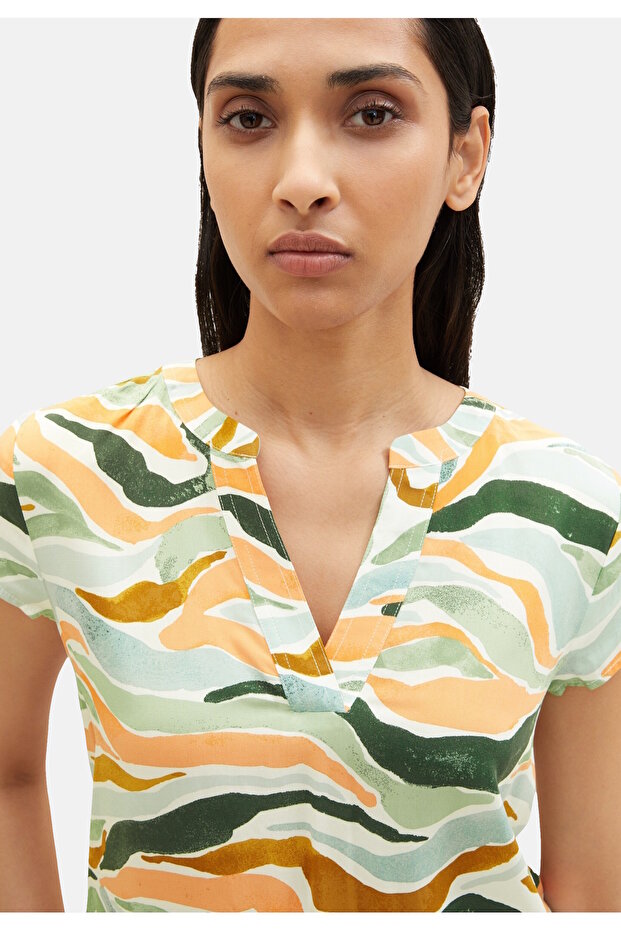 Bluse Kurzarmbluse - 5