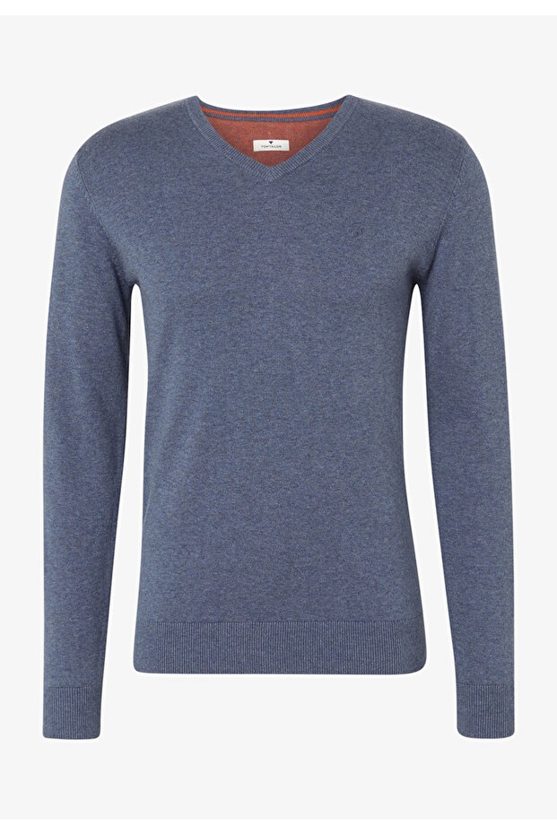 Pullover Strickpullover Basic V-Neck - 1