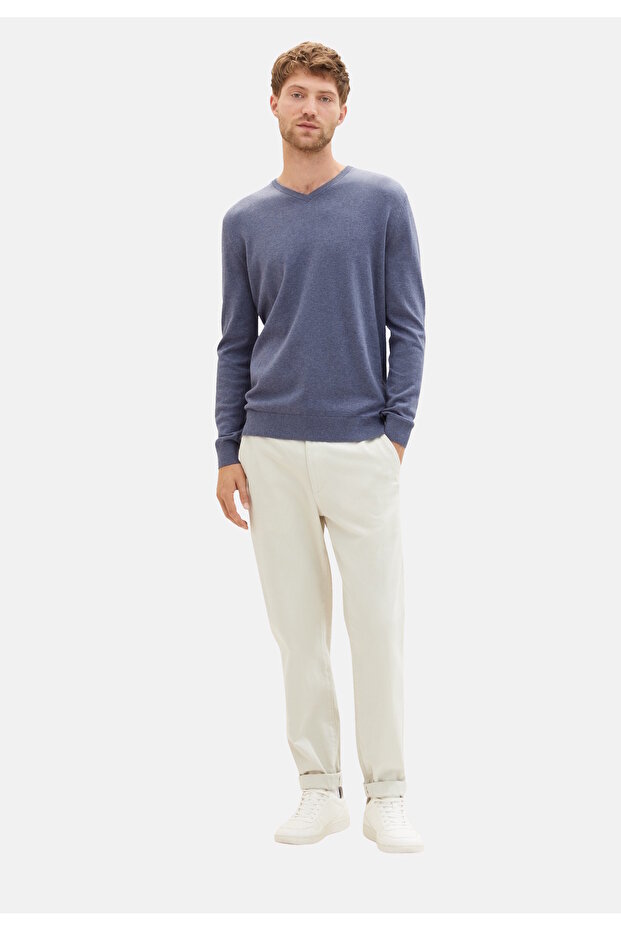 Pullover Strickpullover Basic V-Neck - 4