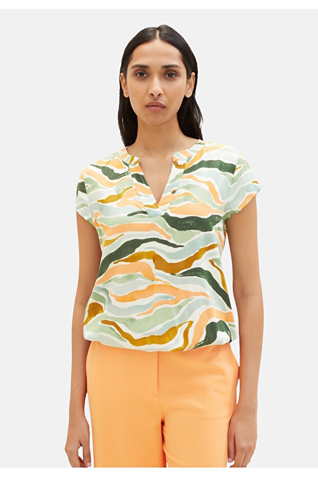 Bluse Kurzarmbluse - 6