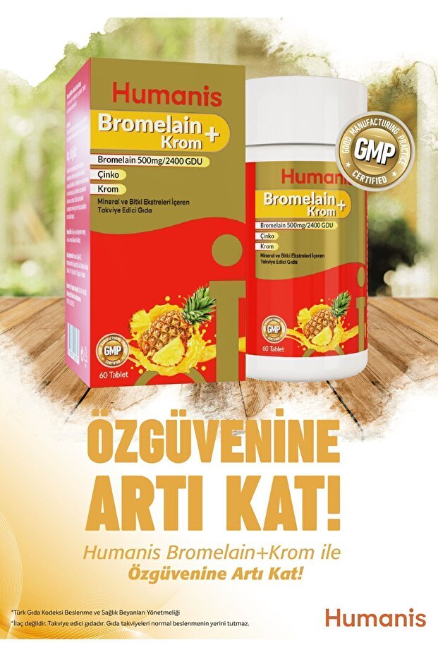 Bromelain+Krom, Çinko 60 Tablet - 1
