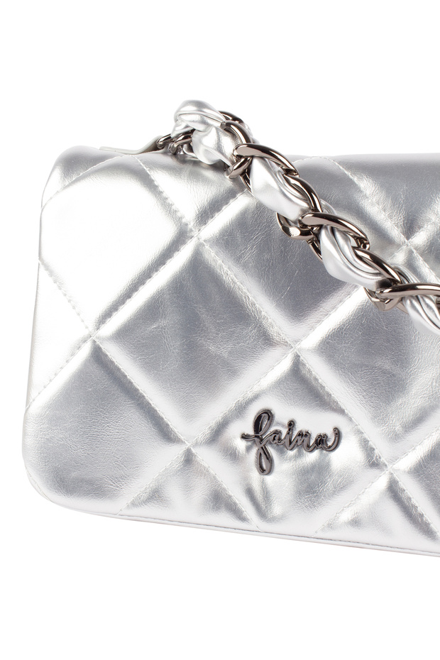 Schultertasche im Metallic-Look - 5