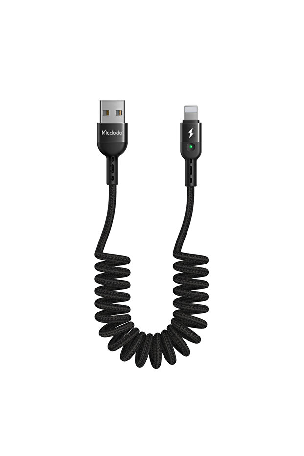 كابل بيانات Lightning Coil بطول 1.8 متر (مع إضاءة LED) - 1