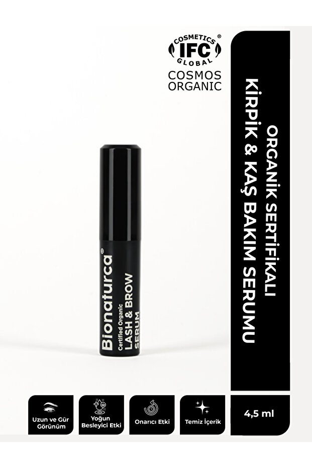 Organic Certified Eyelash & Eyebrow Care Serum 4.5 ml -