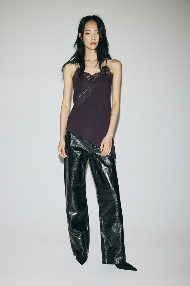 Dantel Şeritli ve Askılı Üst - 2