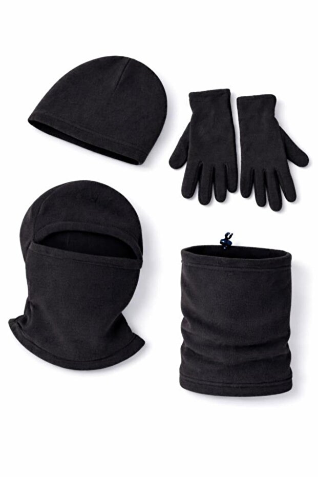 Polar Fleece Beanie Gloves Neck Gaiter and Balaclava