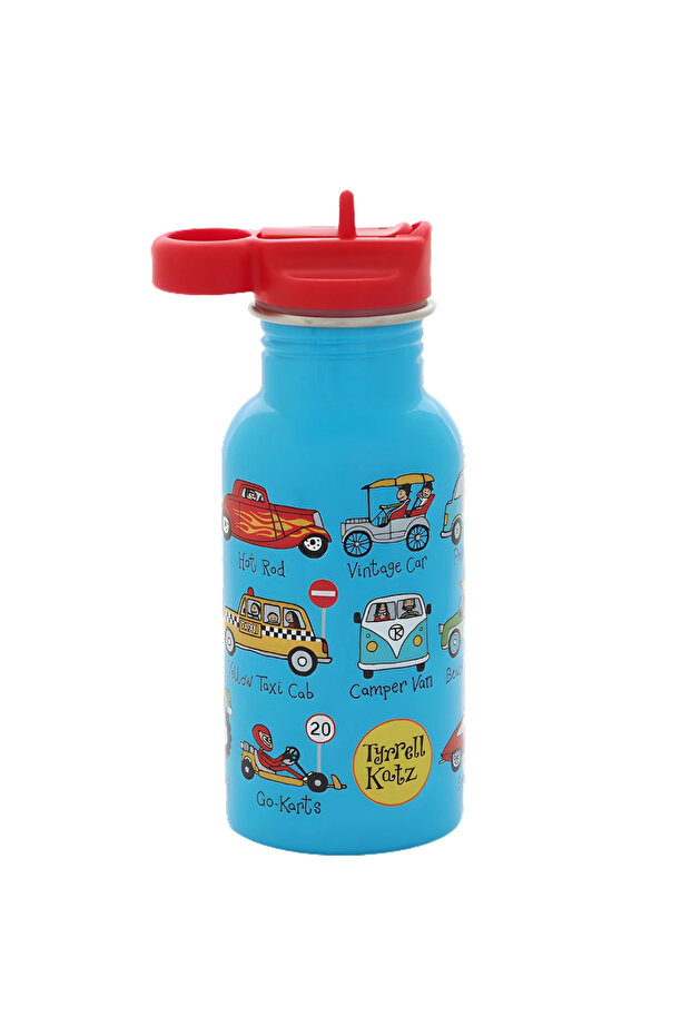 400 ml Stainless Steel Flask with Straw Cars