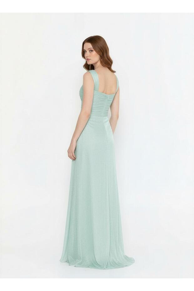 6053ŞİF ŞİFON ELBİSE - 2