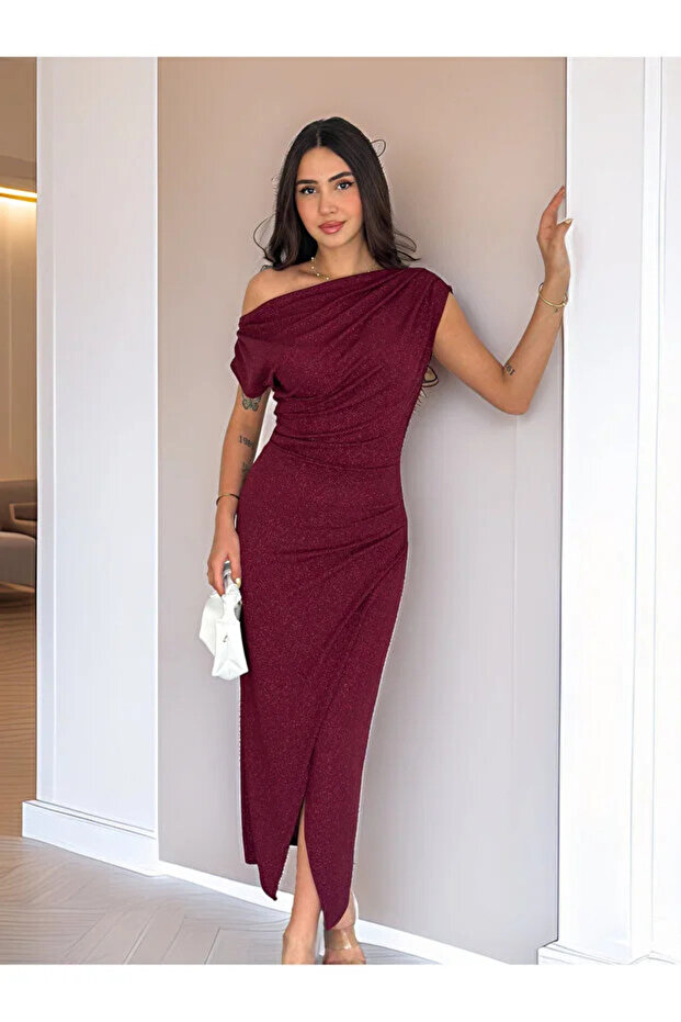 Anvelop Simli Abiye Elbise - 4