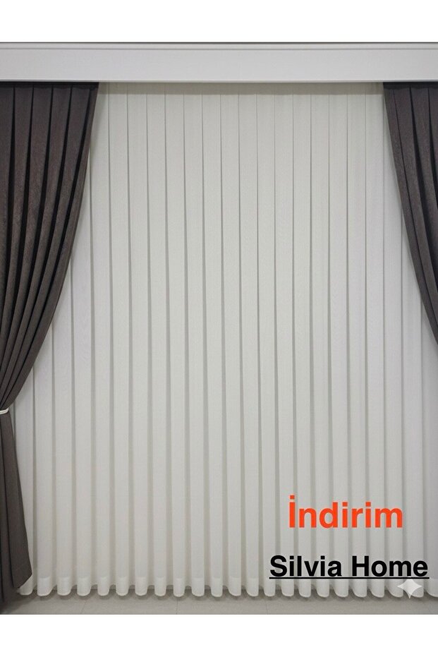 tül perde ttm bambu 1/3 sık pile ütü istemez - 5