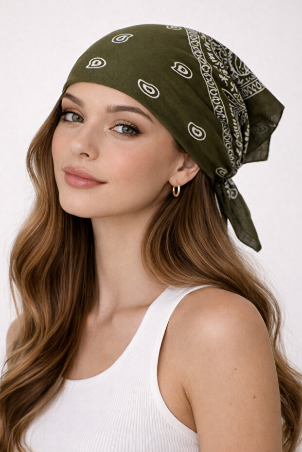 100% Cotton Classic Pattern Unisex Bandana Colorful Bandana Ethnic Patterned a Quality Bandana
