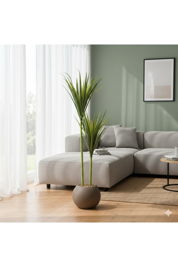 Artificial cactus tree, simulating real cactus, with two stems, 130 cm high
