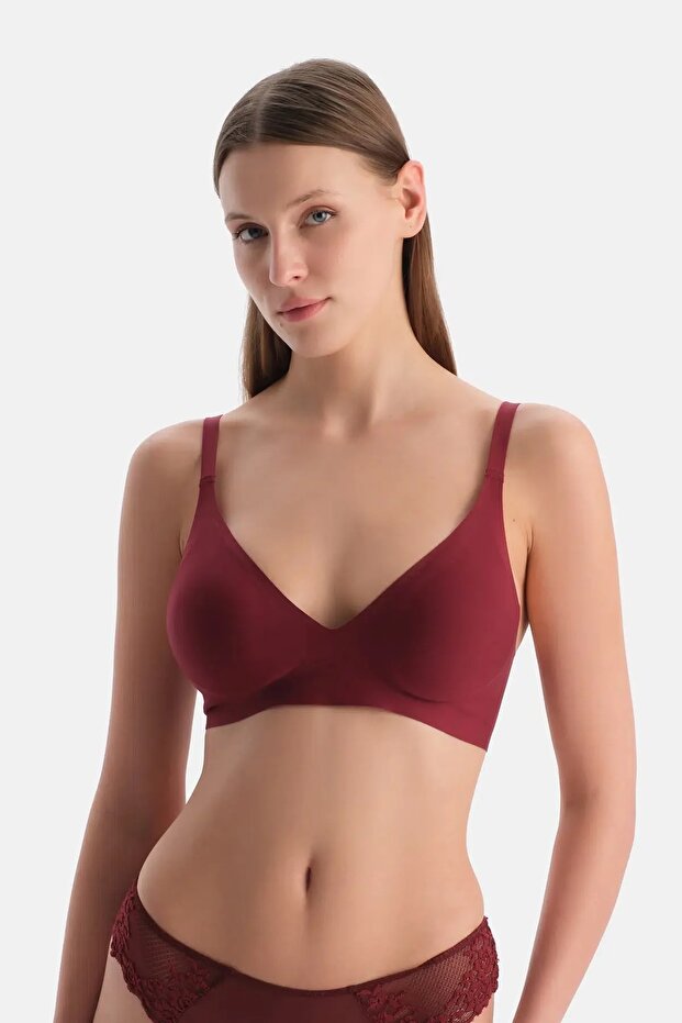 حمالة صدر شبحية، مقطوعة بالليزر، بدون خياطة، مع وسادة قابلة للإزالة - 1