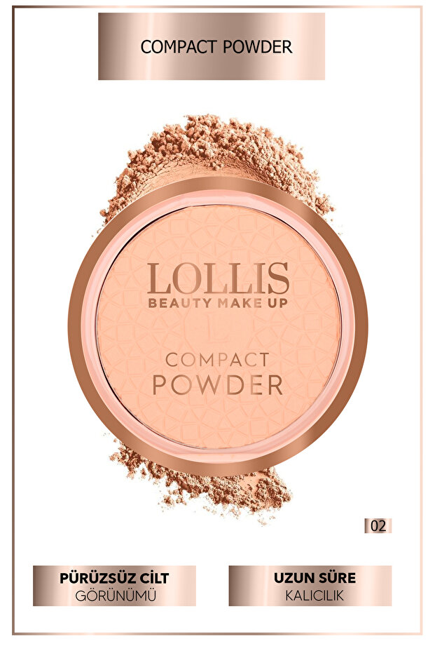 Compact Powder Pudra Pürüzsüz Görünüm Hafif Dokulu Kompakt Powder 02 - 5