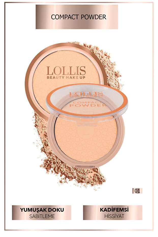 Compact Powder Pudra Pürüzsüz Görünüm Hafif Dokulu Kompakt Powder 01 - 6