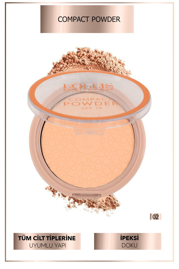 Compact Powder Pudra Pürüzsüz Görünüm Hafif Dokulu Kompakt Powder 02 - 4