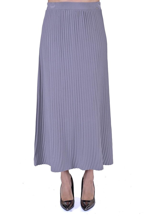 Groove Knitwear Skirt Gray