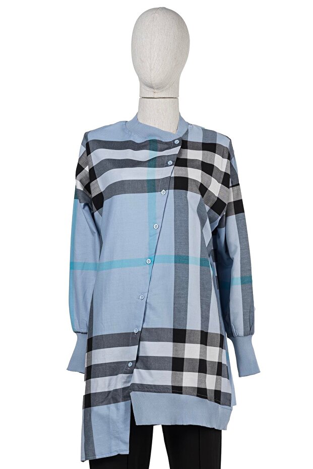 Kareli Gömlek MAVİ - 1