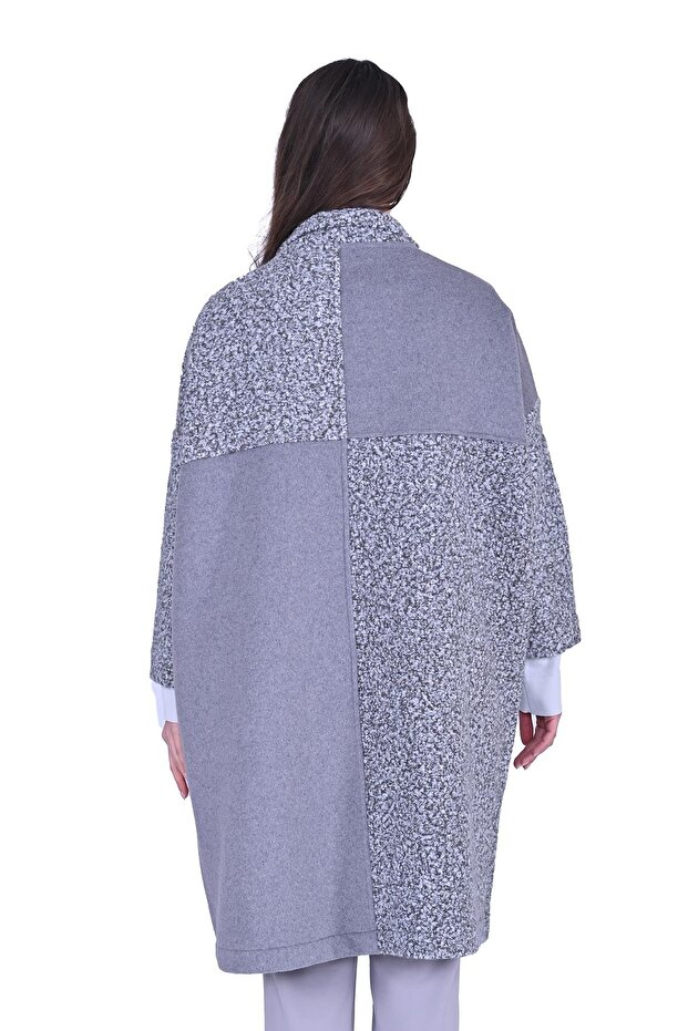 قبعة من صوف البلاط باللون الرمادي - 3