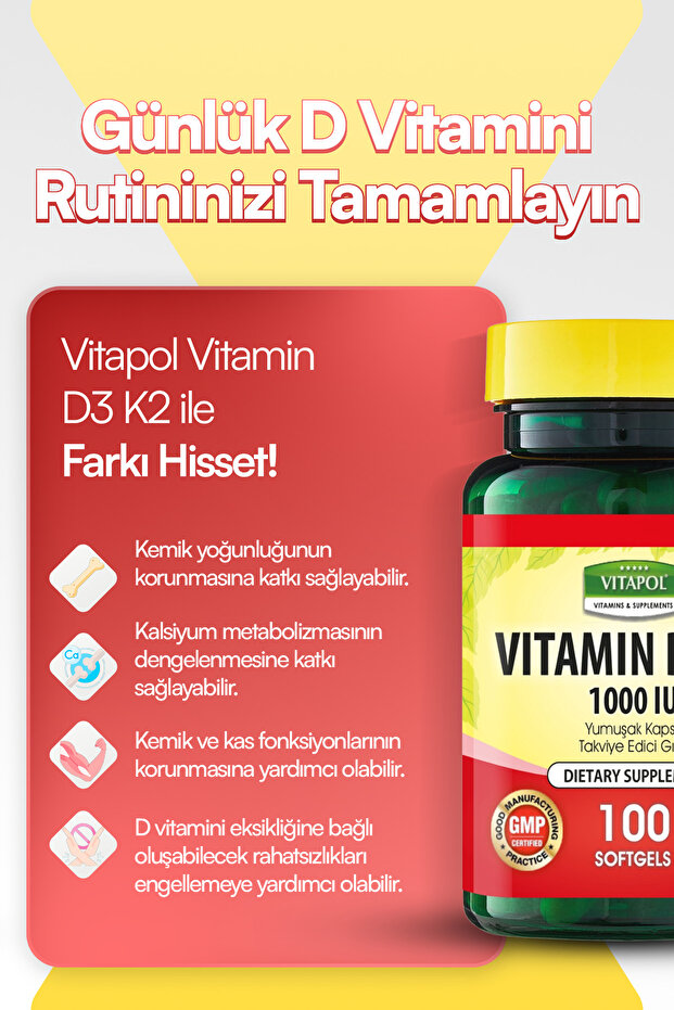 D3 K2 100 Yumuşak Kapsül - 2