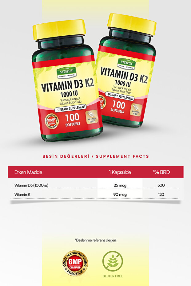D3 K2 100 Yumuşak Kapsül - 5