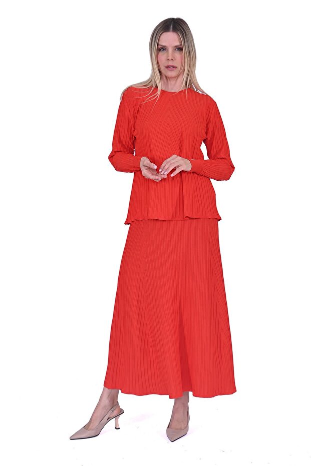 Application Knitwear Tunic Orange - 2