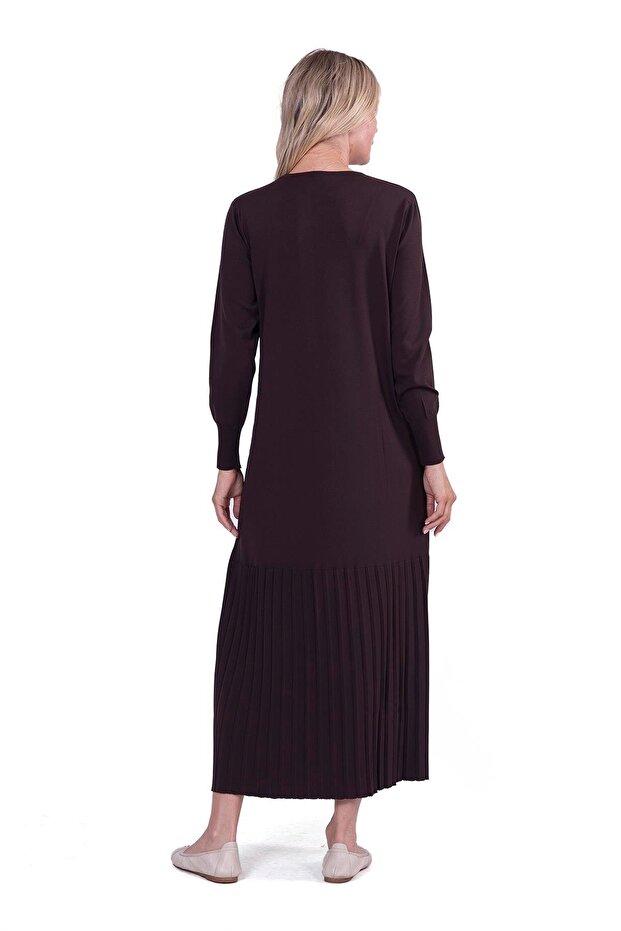 Viola Triko Elbise KAHVE - 3