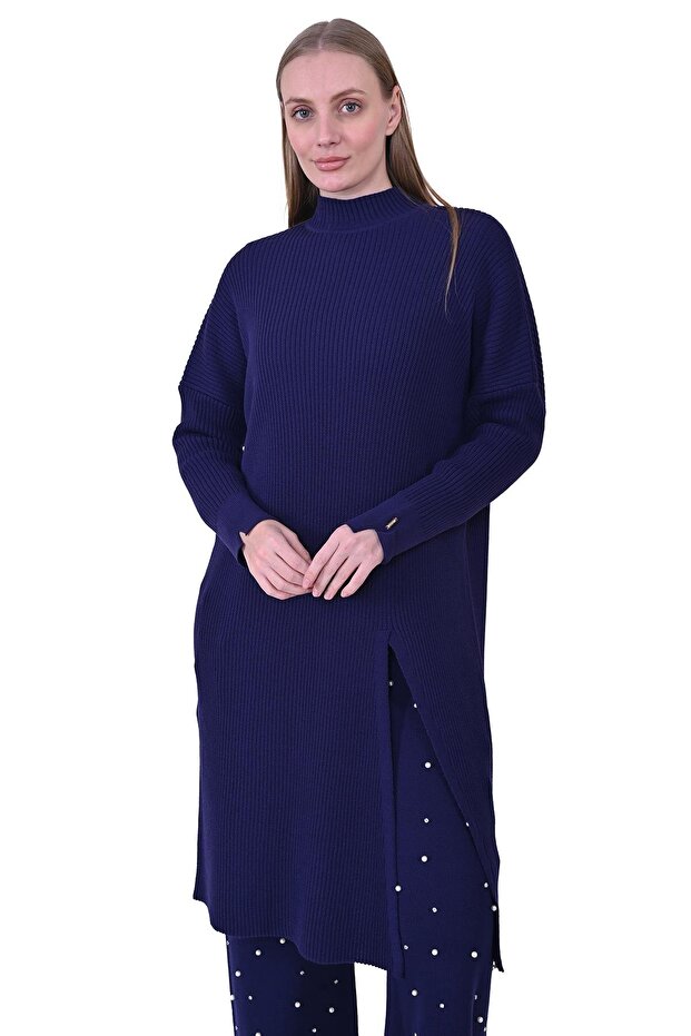 تونيك صوف بفتحة أرجواني - 1