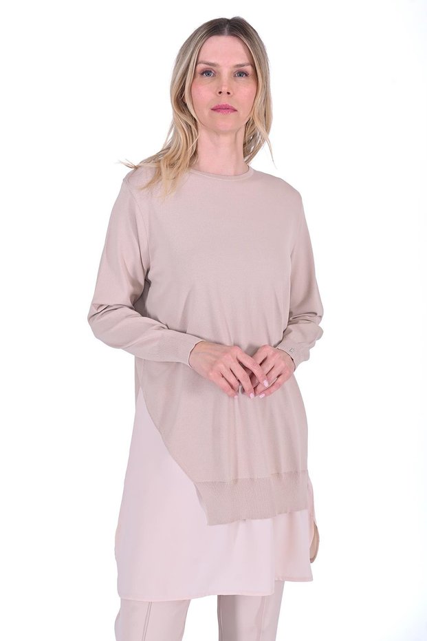 Shirt Detailed Knitwear Tunic Fondoten