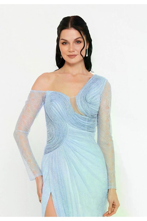 6142DAN LEZ DANTEL ELBİSE - 4