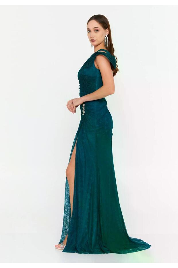 6146DAN DANTEL ELBİSE - 3