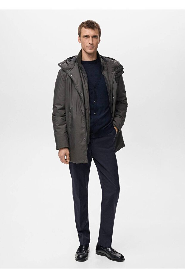 Çıkarılabilir su itici kapitone parka - 2