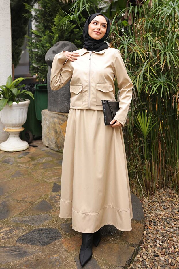Stone Skirted Jacket Bondit Set