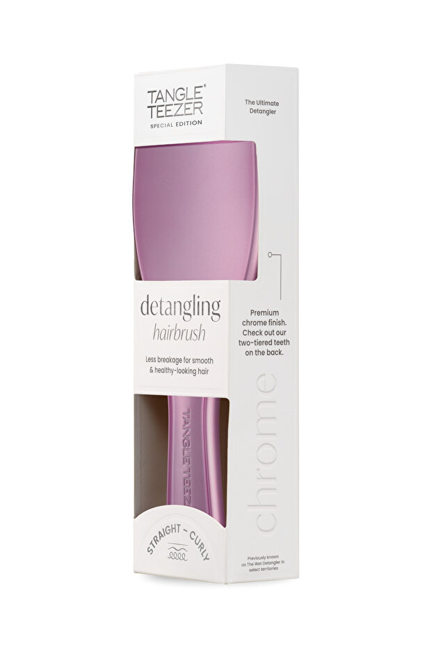 Ultimate Detangler Chrome Mauve Copper Islak & Kuru Düz ve Kıvırcık Saçlar için Saç Fırçası-Tarak - 2