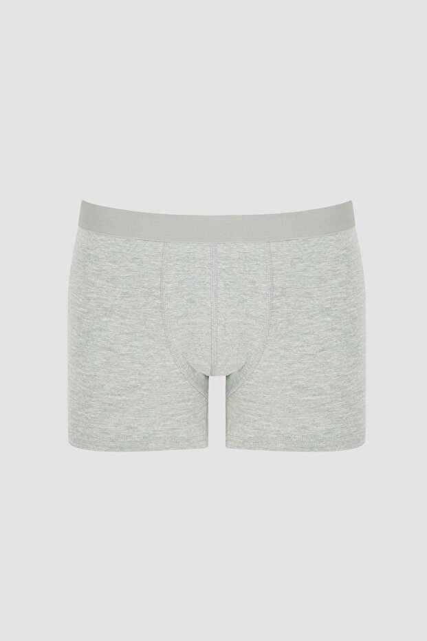 Erkek Basic Gri 3'lü Boxer - 4