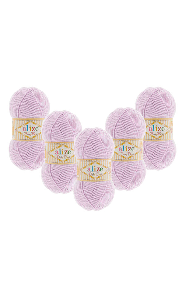 5 Pieces Baby Best Anti-Pilling Bamboo Blend 27 Lilac - 100 Gr. 240 Meters.