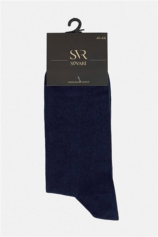 Lacivert Düz Çorap - 1