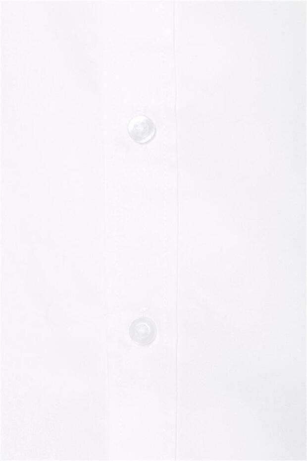 Angular Cuff Slim Plain Shirt - 2