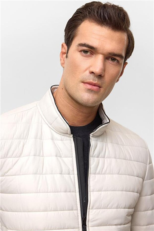 Taş Slim Kapitone Mont - 3