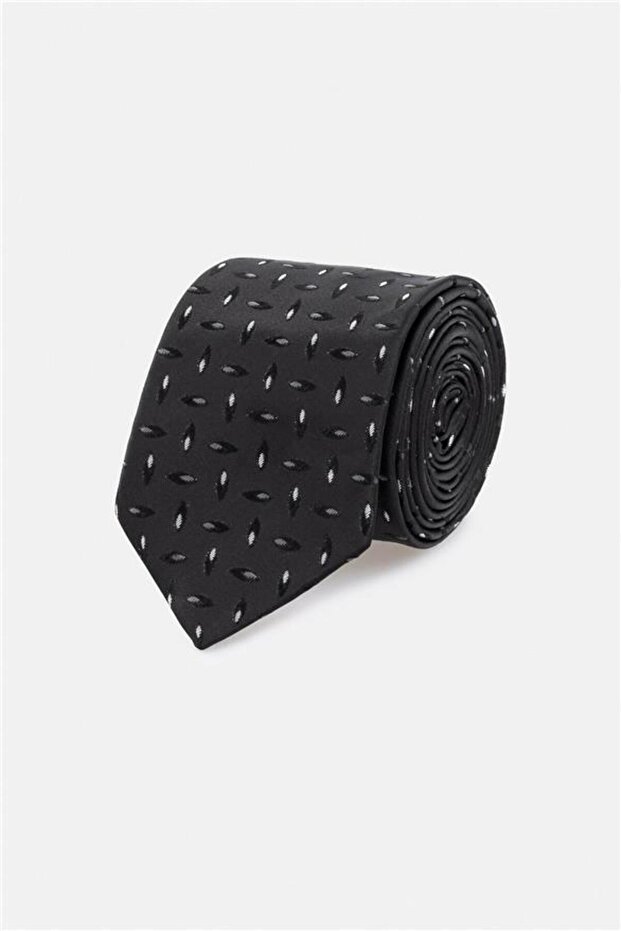 Siyah Baskılı Kravat - 1