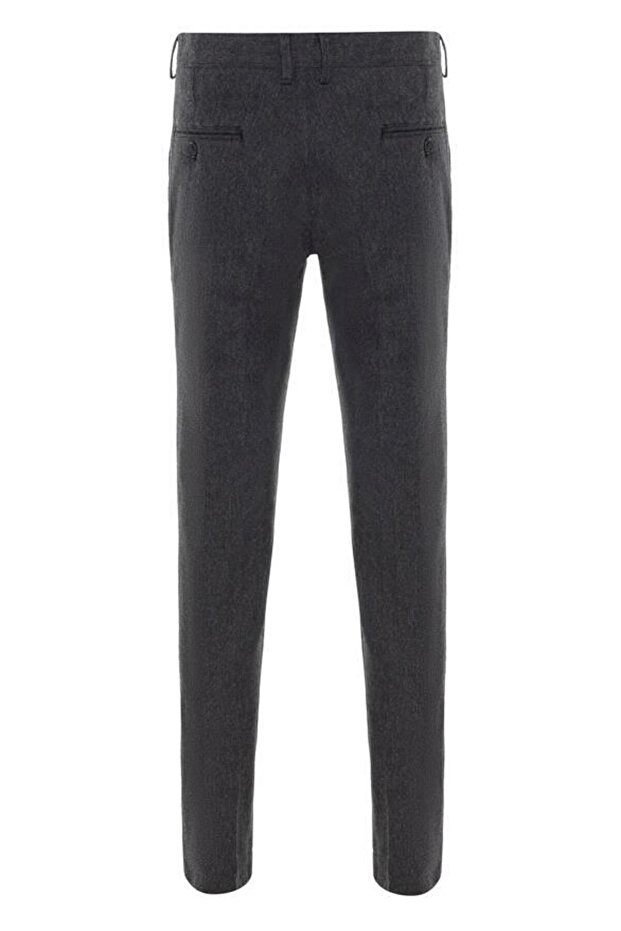 Siyah Regular Armürlü Pantolon - 4