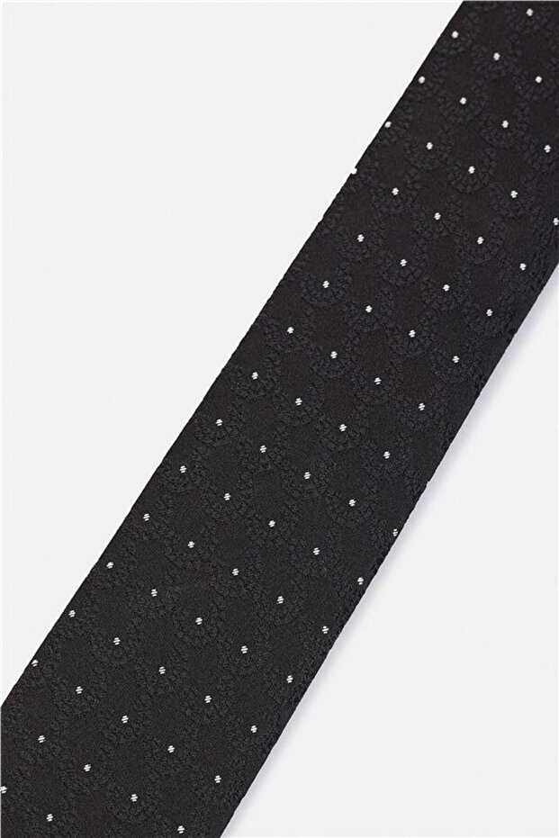 Siyah Baskılı Kravat - 3