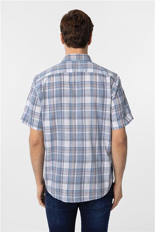 Koyu Yeşil Regular Düz Düğmeli Yaka Gömlek - 4