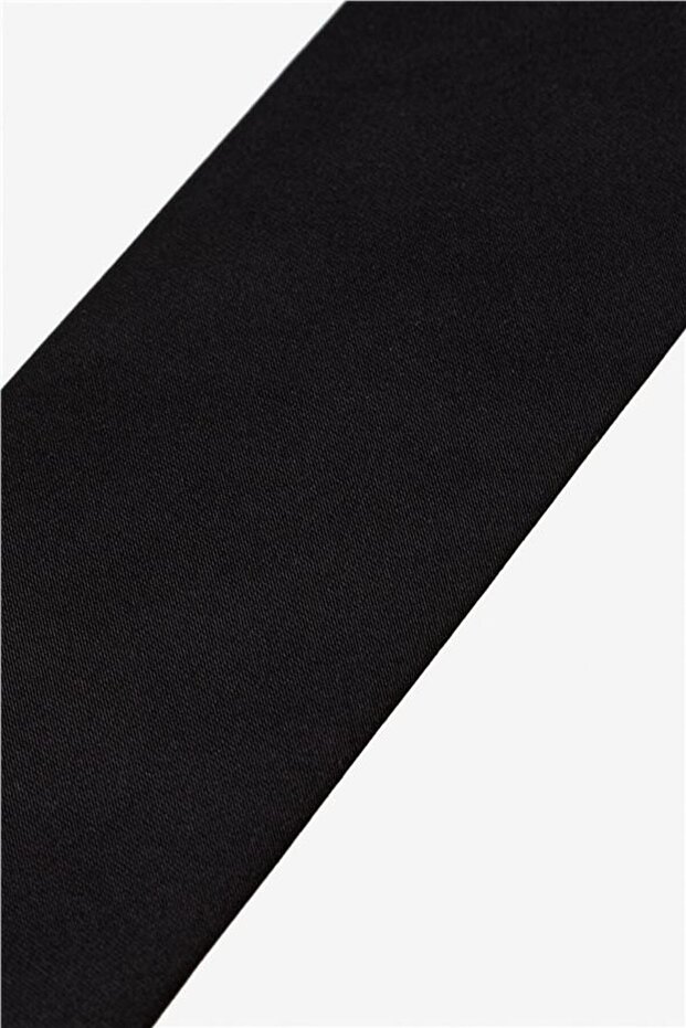 Siyah Düz Kravat - 3