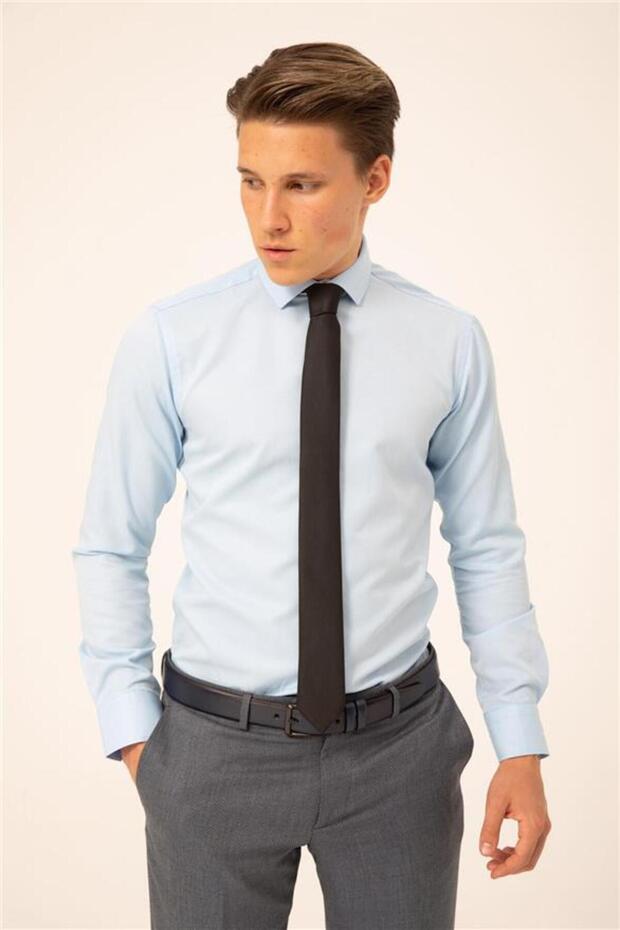 Siyah Düz Kravat - 5